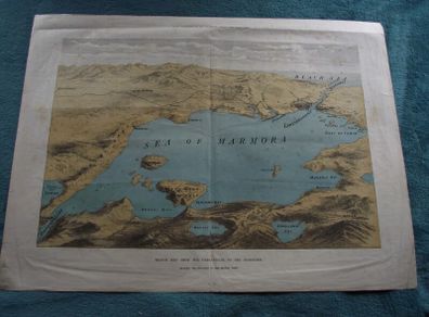 Sea of Marmora - Positions of the British Fleet - Illustrated London News 1878
