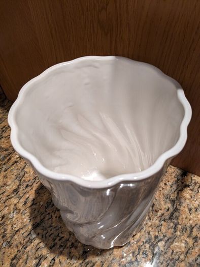 White ceramic vase