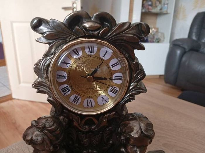 Vintage Cherub Mantel Clock by Academy