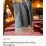 Merino Wool Cashmere Throw Image 6