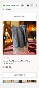 Merino Wool Cashmere Throw