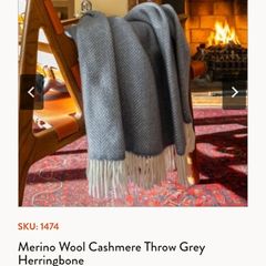 Merino Wool Cashmere Throw