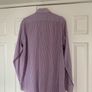 M&S Tailoring Purple & White Stripe Long Sleeve Shirt Image 9