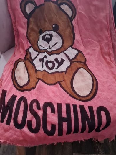 Pink moschino scarf