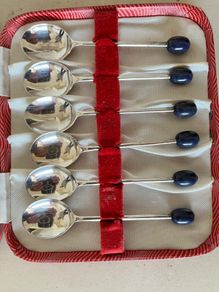 Vintage Art Deco cocktail muddler spoons