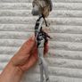 Mattel Monster High Skull Shores 2008 Black and White Frankie Stein Glue Hair Legs a bit loose (between body and legs) Used Please see photos Image 10