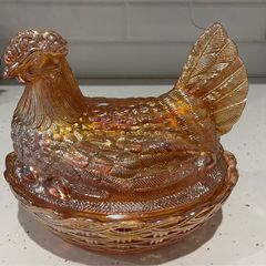 Carnival Glass Egg Holder