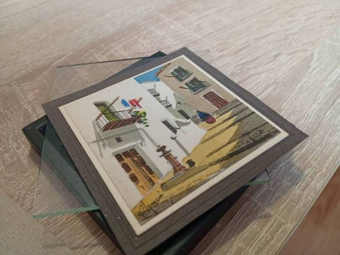 Vintage Columbia TriStar International Television Framed Miniature Art