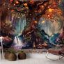 Magical Forest Tapestry Life Tree Tapestry Trippy Wall Tapestry Wall Hanging For Bedroom (MULTIPLE SIZES) Image 2