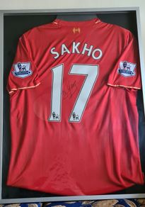 Liverpool FC Framed Signed Mamadou Sakho Jersey