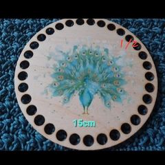Basket wooden base for crochet