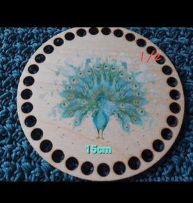 Basket wooden base for crochet