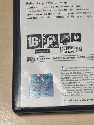PS2 PlayStation 2 Haunting ground No Manual Pal English