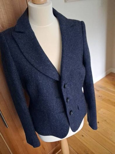 Stunning Hobbs Fully Lined Pure Wool Navy Trouser Suit 10-12