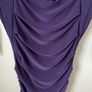 OSSIE CLARK Fabulous Purple Ruched Bodycon Dress Size 8! Image 3