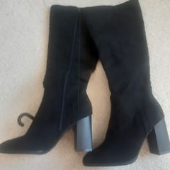 Black knee high boots