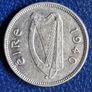 Ireland 1940 Three 3d Pence coin Image 2