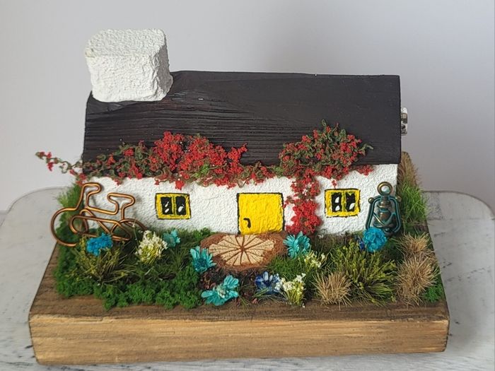 Handcrafted tiny wooden cottage