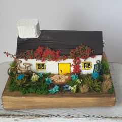 Handcrafted tiny wooden cottage
