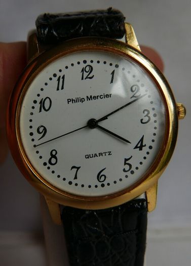 Philip Mercier Premier Collection 18k Gold Electroplated Mens Watch I 1205 - 4136