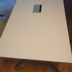 Haworth flip top Planes office table white 160 x 80 cm with cable management RRP  new 500e+