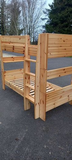 pine bunk beds