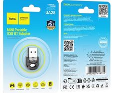 Hoco UA28 USB Bluetooth Dongle Transparent Black
