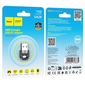 Hoco UA28 USB Bluetooth Dongle Transparent Black