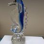 Blue Art Glass Seahorse Ornament Image 3