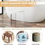 Clear Acrylic U Shaped End Table, Transparent Perspex Plastic Shower Stool, Stylish Modern Coffee Table with Rounded Edges, Waterproof Shower Bench for Small Spaces Bedroom, Living Room (30 20 22cm) Image 4