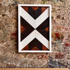 Modern Rustic Geometric Wood Wall Art / Handmade Picture