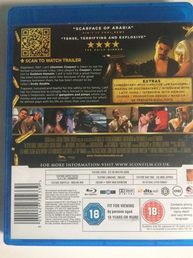 The Devil's Double [2011] Dominic Cooper [Blu-ray Movie]