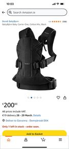 baby bjorn one carrier