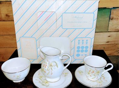 Vintage 21-Piece Marlborough Tea Set in Original Box!