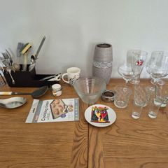 Glasses, cutlery etc.