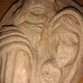 Primitive Holy Family Timber Carving Image 2