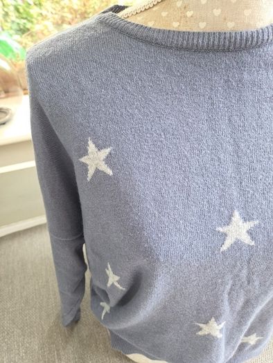 Blue wool and cashmere knit uk12