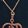 Vintage 9ct yellow gold Nan heart shape pendant necklace Image 2