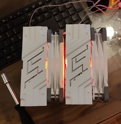 Tempest 6 Pipes Dual Heatsink 120mm ARGB CPU Cooler White