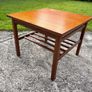 Vintage Retro Danish style square coffeetable with magazine shelf c1970 Image 4