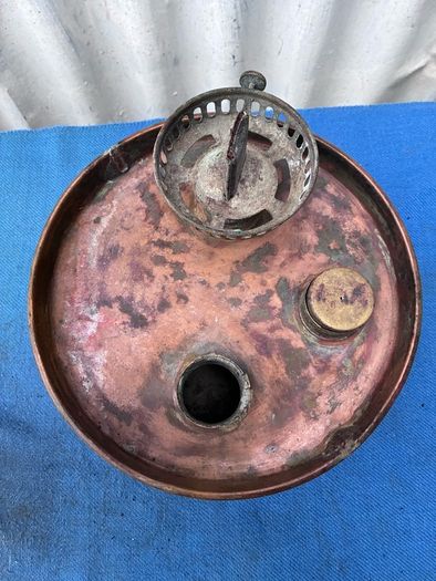 Antique double burner oil lamp
