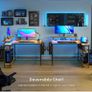 L Shaped Gaming Desk with LED Lights & Power Outlets, 120 x 80cm Corner Computer Image 4