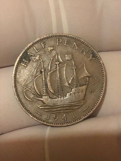 George VI half penny  x 36 Pictures