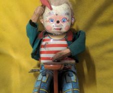 VINTAGE Mechanical Little Shoemaker by Alps Japan Clockwork Windup - Tin