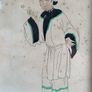 Antique Fine Pair of Chinese Watercolor Paintings on Rice Paper Image 3