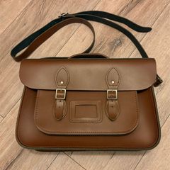 Handmade British Leather Satchel - Chestnut Brown - Made in UK
