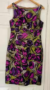 Hobbs Invitation Tulip Print Shift Dress - Size 10