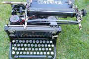 Beautiful Vintage Continental Typewriter, black/gold, 1920s retro mid-century shabby chic country style