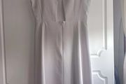 ASOS Light Grey Dress with Triangle Cutout Back.
