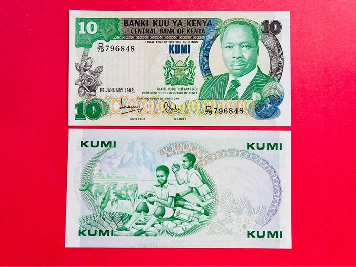 Kenya  10  Shillings  1982. Pick 20.  SCARCE ( Uncirculated )